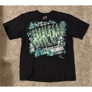 Y2k Southpole Authentic Collection Graphic Black Men's T-Shirt L Jersey